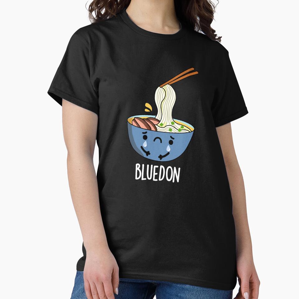 Blue-don Funny Udon Pun (Dark BG) by punnybone