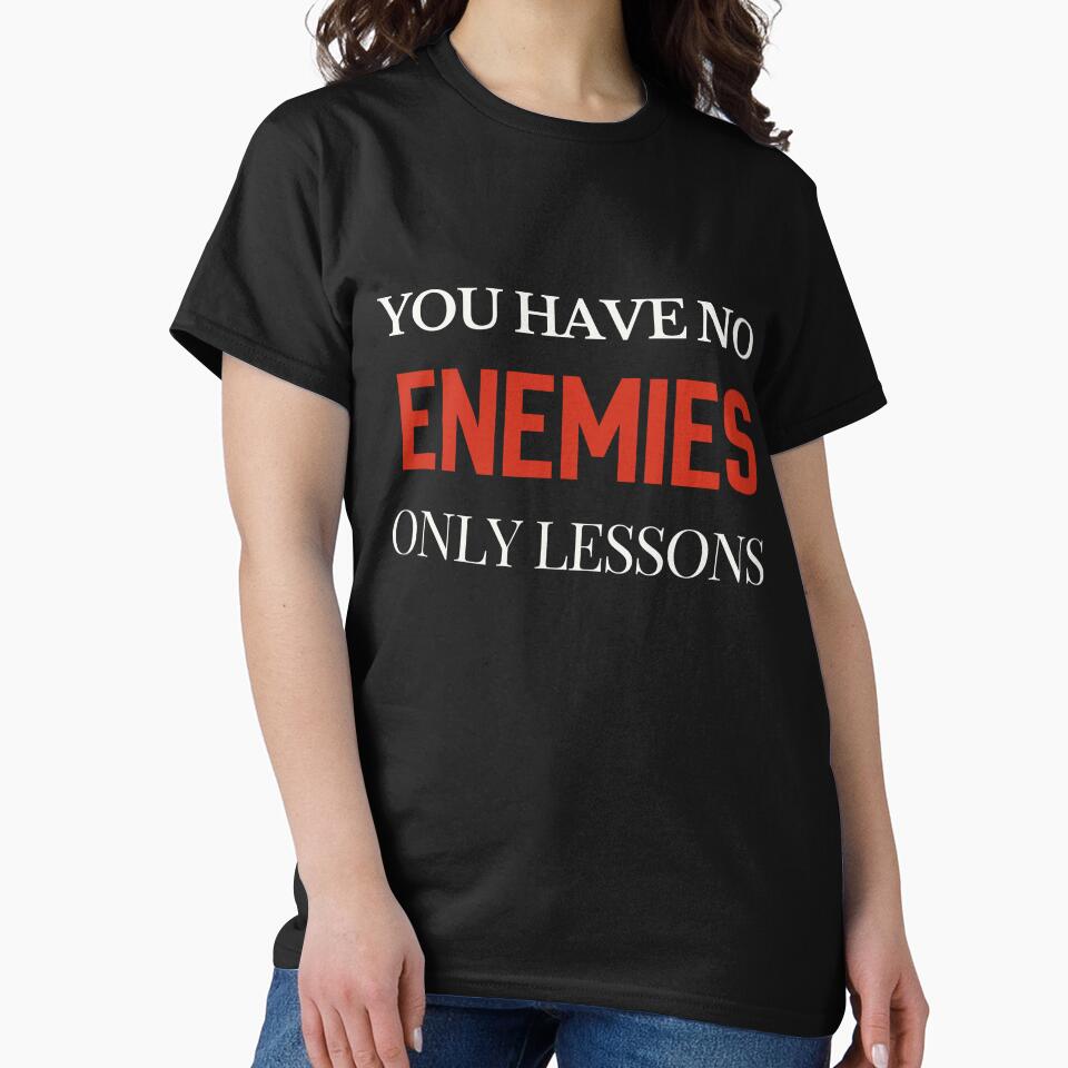 You Have No Enemies Only Lessons – Stoic Quote Minimal Typography Design by Graphizia