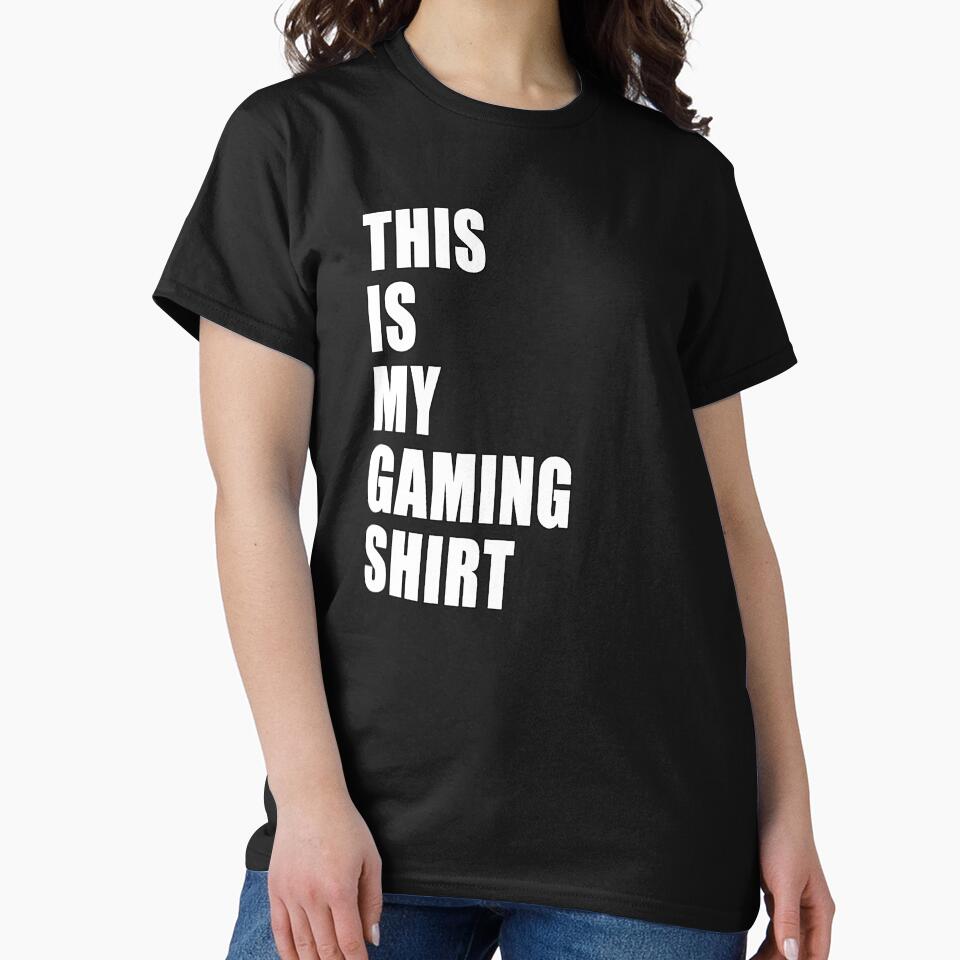 This Is My Gaming Shirt Funny Nerd Gamer Dad Joke Design Whit Text by Jason Gilbert
