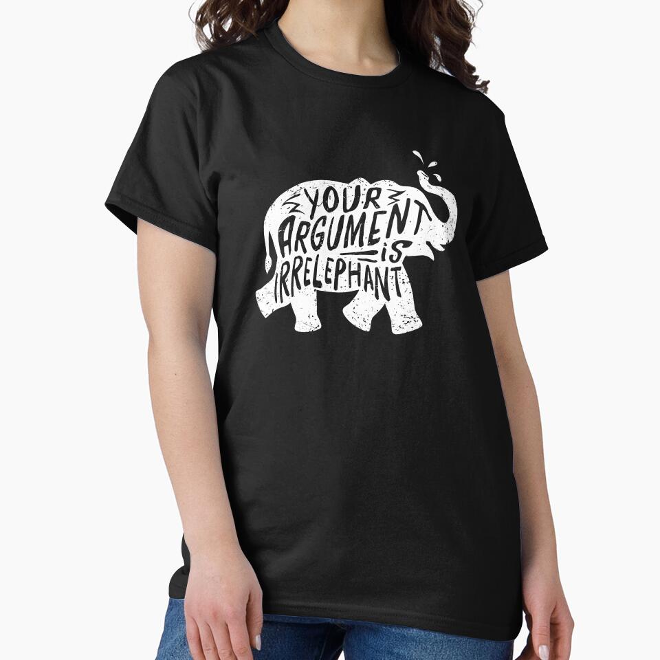 Funny Elephant Irrelephant Pun graphic for Pun Lovers by Lisbob