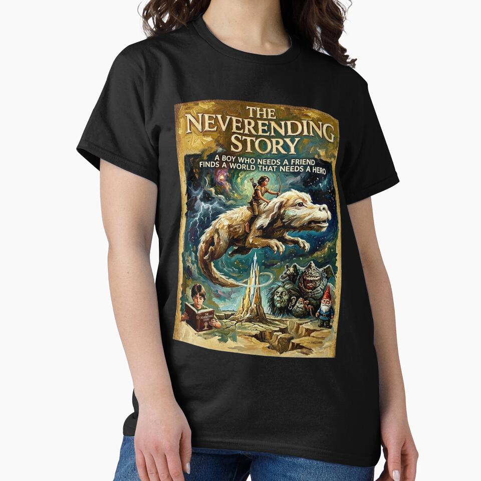 The NeverEnding Story: Atreyu & Falkor Fantasy Impasto Poster by Art's Diner