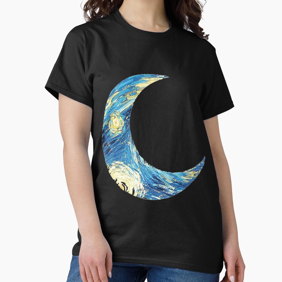 Starry Moon meme, Starry Moon stickers, Starry Moon shirt For Mom Dad Kids by yota habi