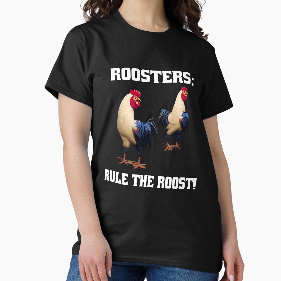 Funny Chicken Farmer Humor Roosters: Rule The Roost by fantasticdesign