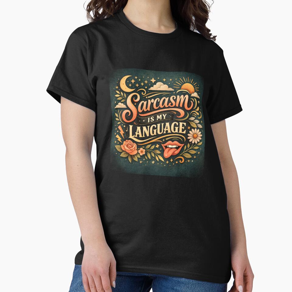 Sarcasm Is My Language – Aesthetic Typography Design by Sanika arts