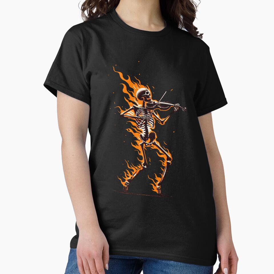 Violinist's Skeleton On Fire by Joako Zeta