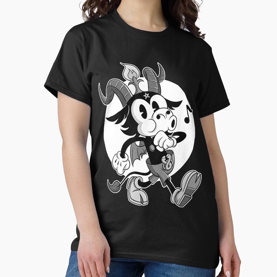Retro Cartoon Baphomet Black Magic craft Atheist Satan Occult Satanic goat Lucifer by Reign Of Darkness