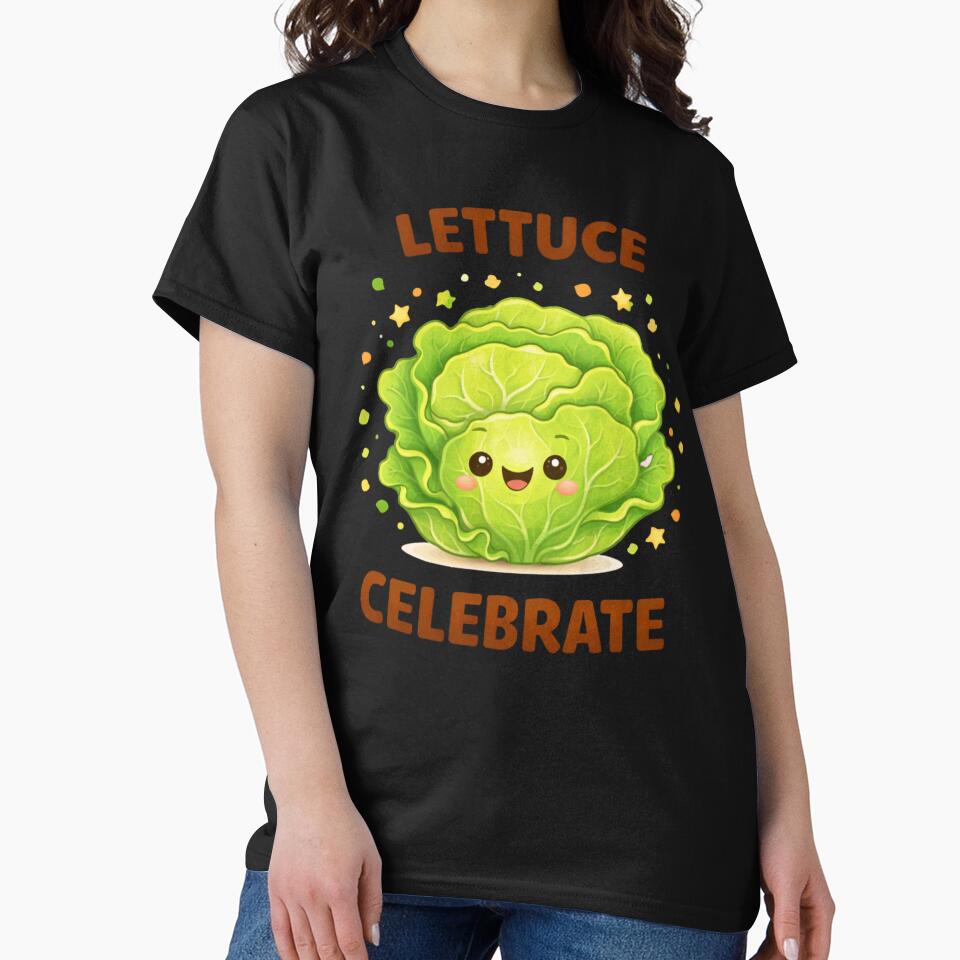 Lettuce Celebrate Cute Food Pun by Papier Atelier Art