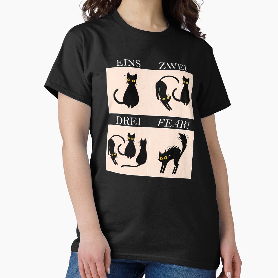 Learning German Fear: Eins, Zwei, Drei - Cat FEAR (dark background) by Groenendijk
