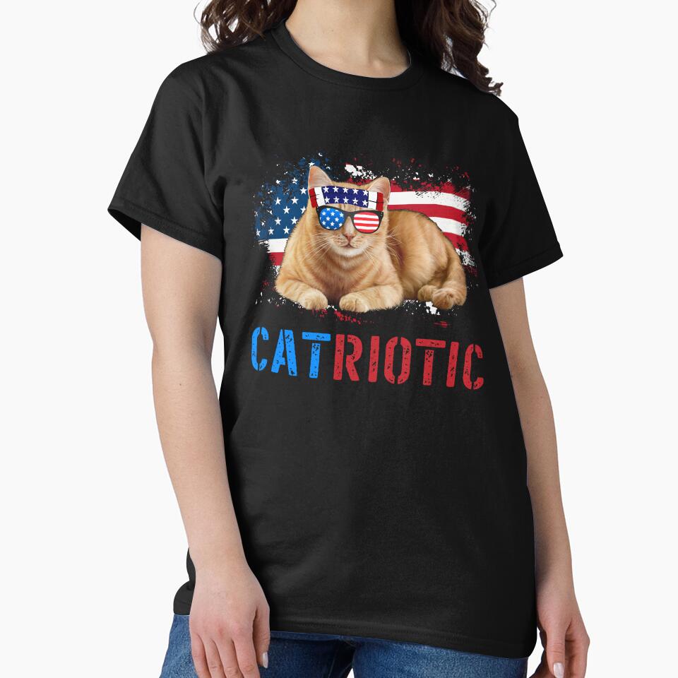 Patriotic Cat Lover 4th Of July American Cat by TM-Multidesign