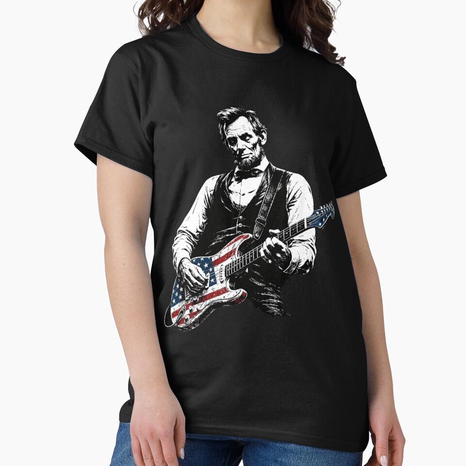 President Abraham Lincoln Playing Guitar Abe Lincoln by first-shirt ⭐ ⭐ ⭐ ⭐ ⭐
