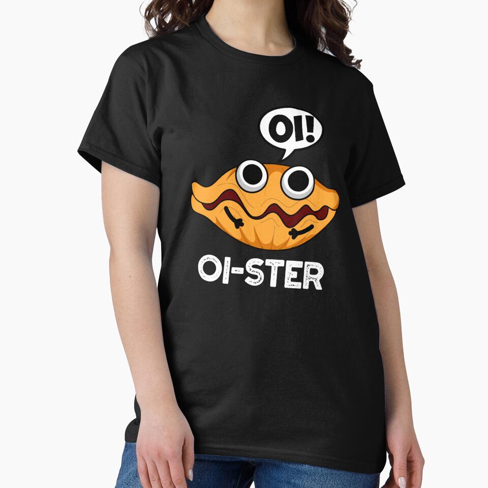 Oister Funny Animal Oyster Pun (Dark BG) by punnybone