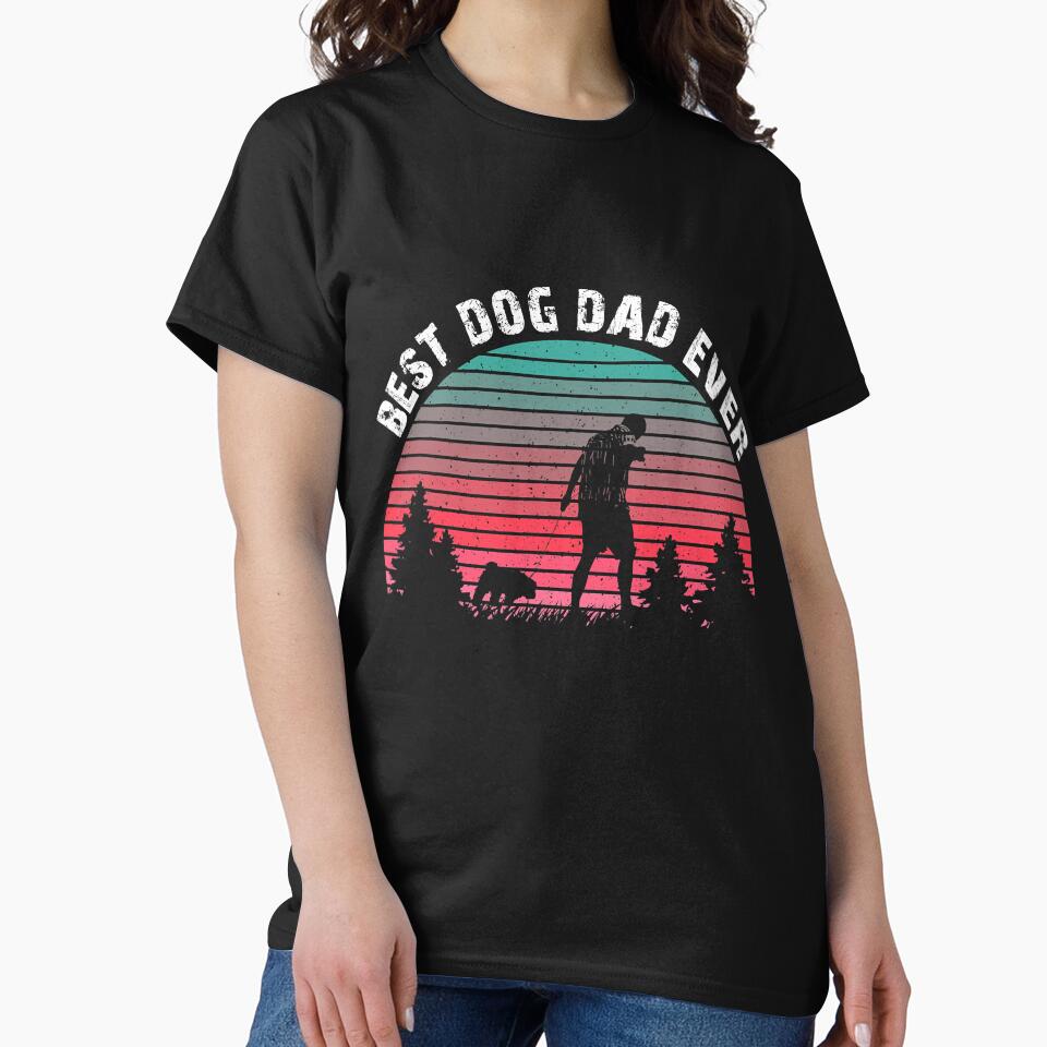 Retro Best Dog Dad Ever Dad Joke by carpe9572