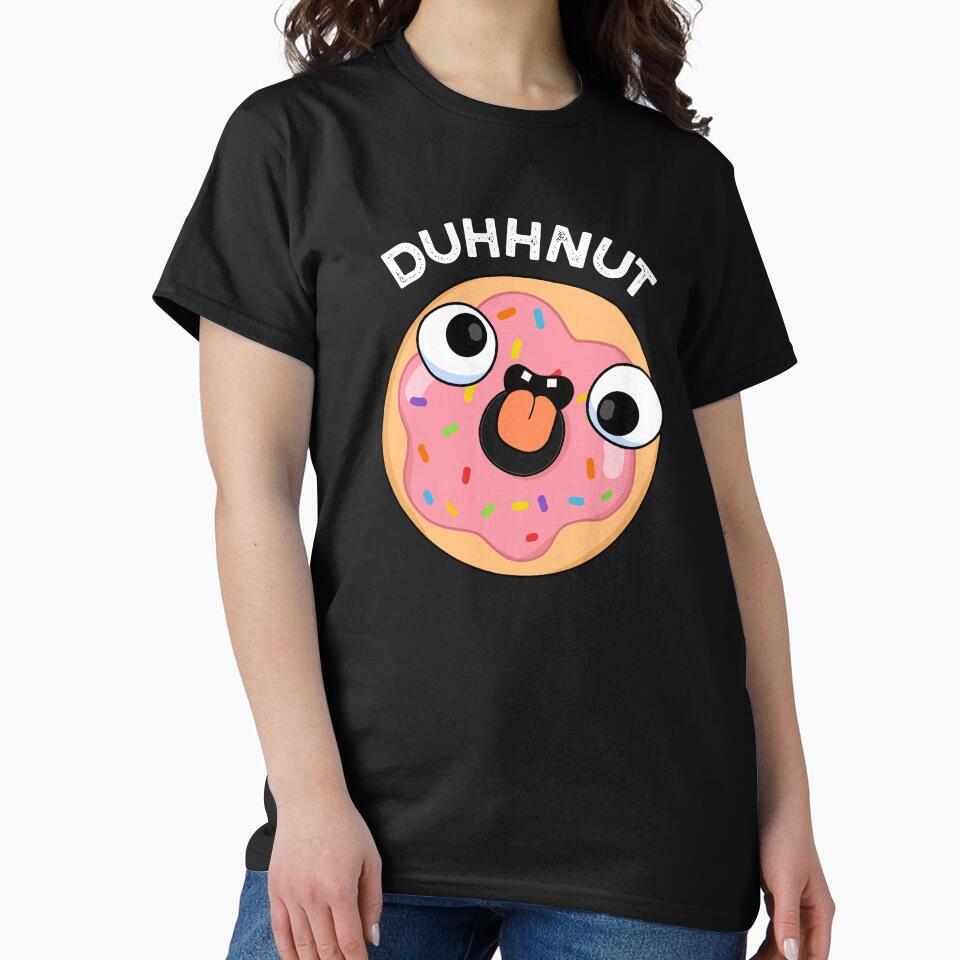 Duhh-nut Funny Silly Donut Pu(Dark BG) by punnybone
