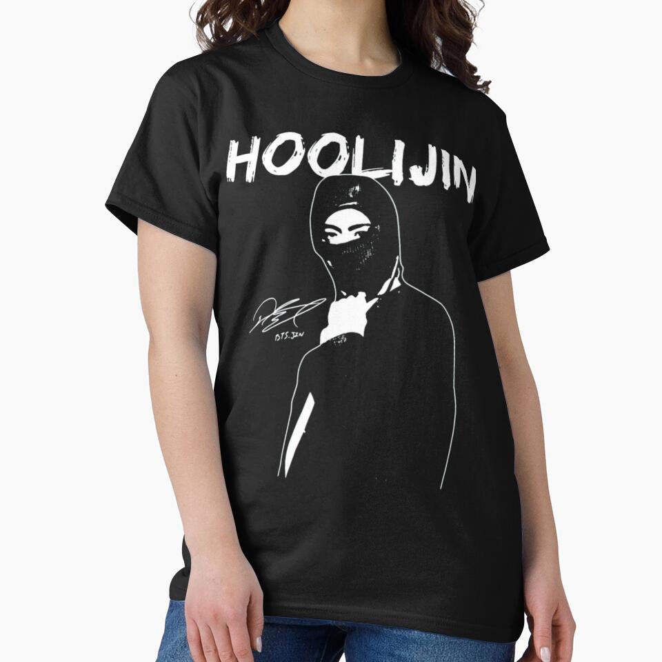 BTS Jin Hooligan Outline Graphic Clean Kpop Idol Fan Art Design by STAATI
