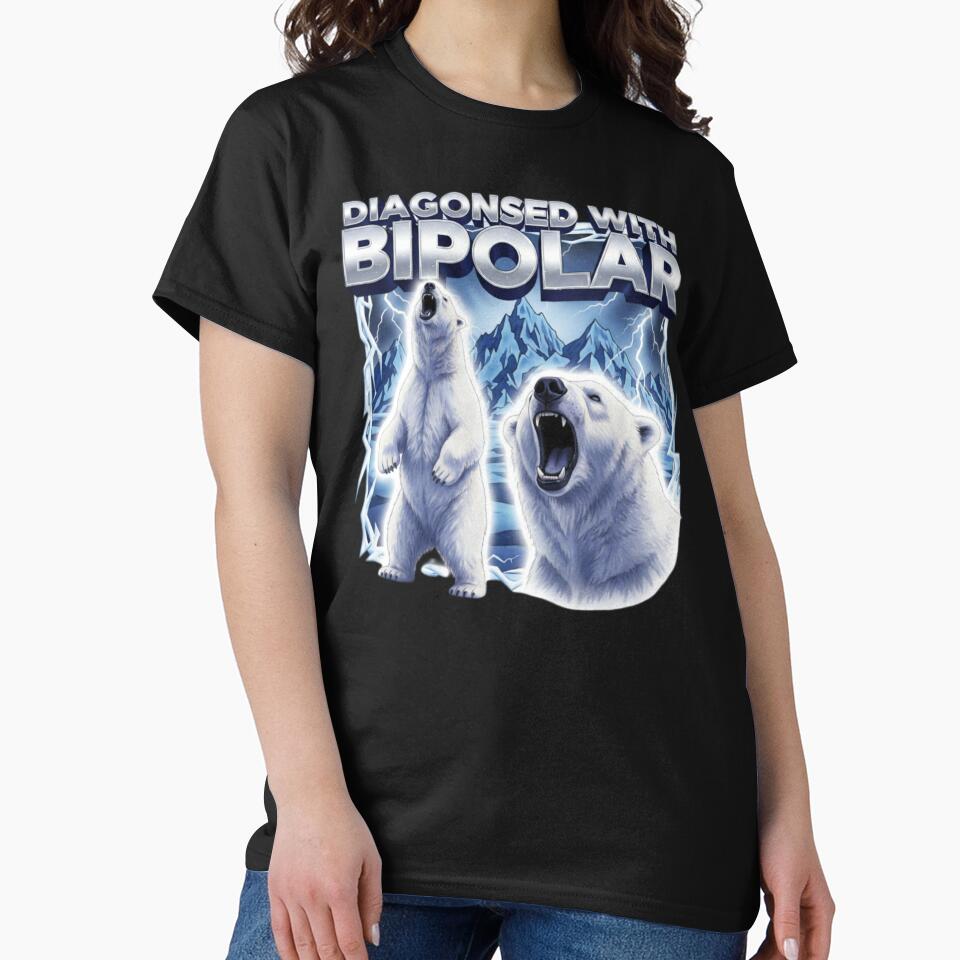Polar Bears, Bipolar, mental health, funnyfits70, Humor, Funny, retro, vintages, funny quotes, animal humor, by FunnyFits70