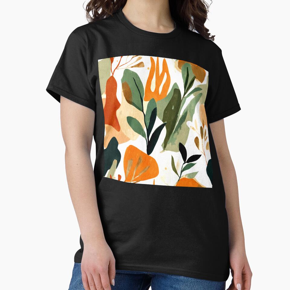 Sophisticated Boho Abstract Designs In Sage And Orange by DEC02