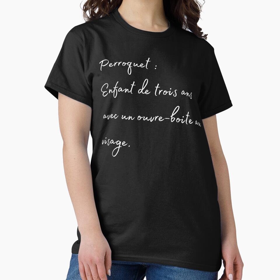 parrot 3years old kid french quote white by L'Atelier Oranjade