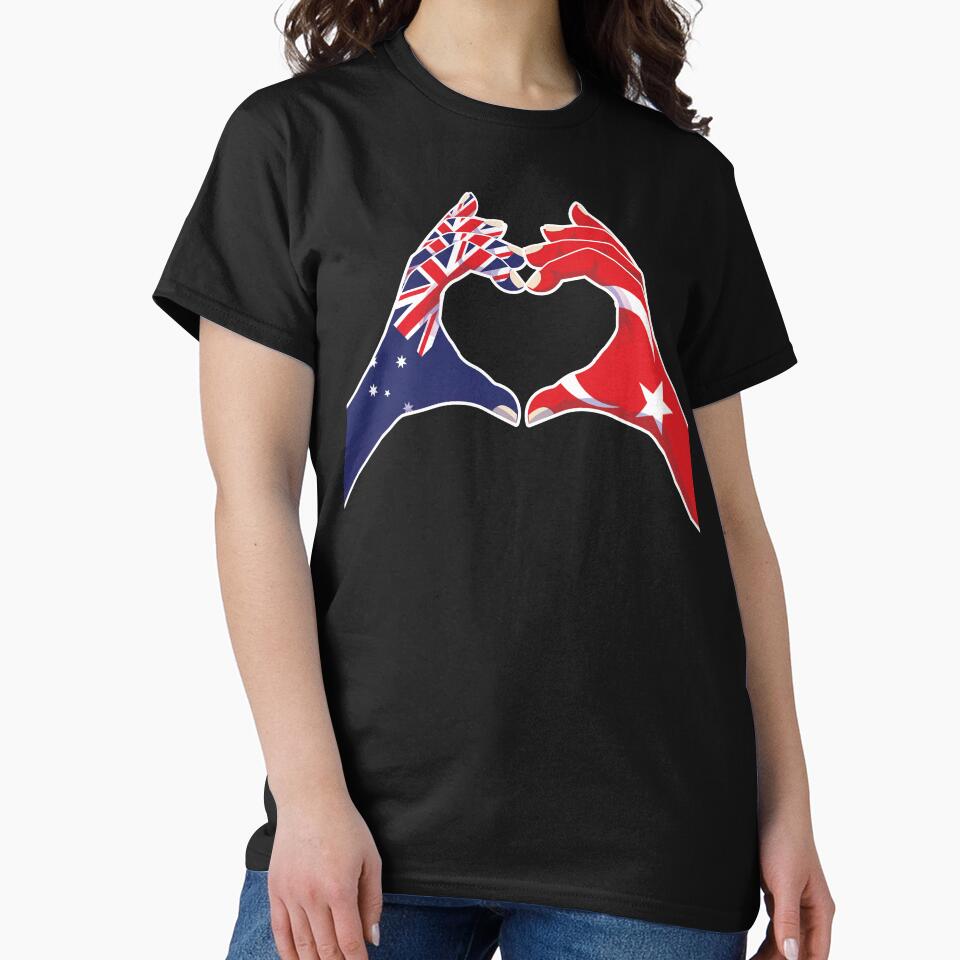 Türkiye Turkish Australian Australia Love Heart Peace by FlagX