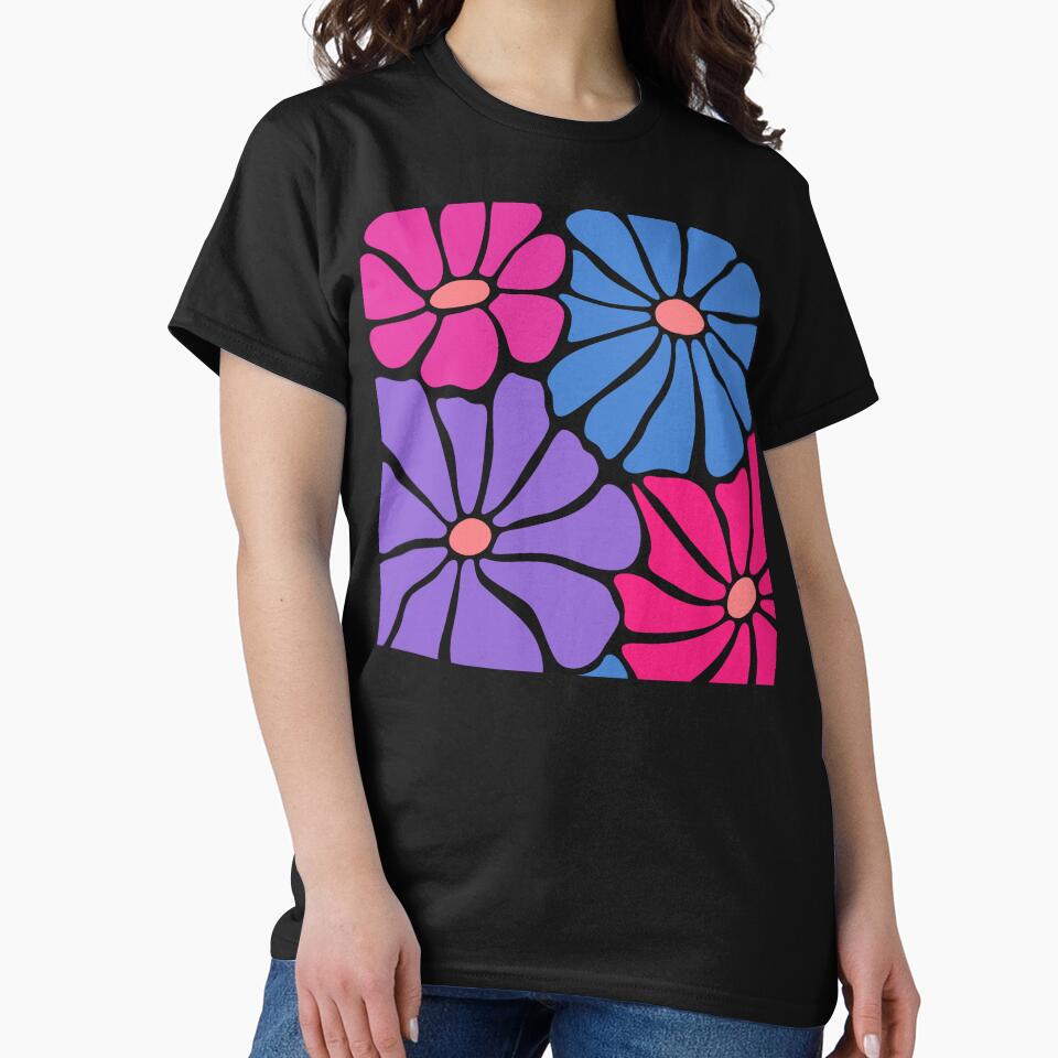 Boho Pink, Purple And Blue Floral Art Designs by DEC02