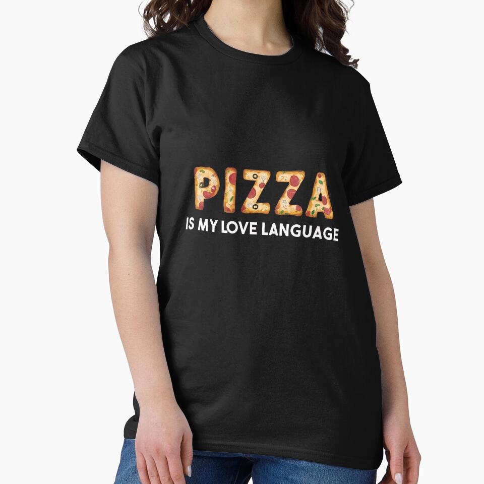 Funny caption slogan quote Pizza lover for shirt design digital art by HakunamatataTin