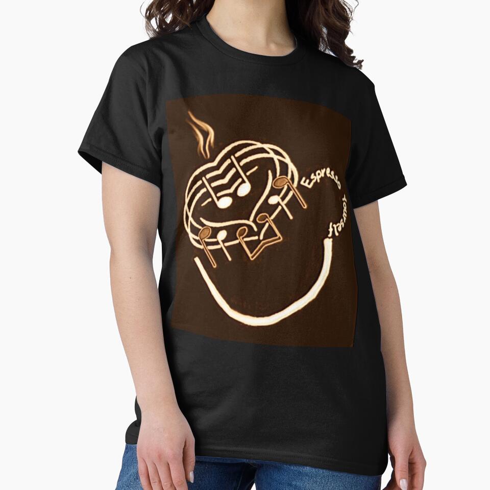 Musical Espresso Coffee Cup Pun Brown by IvaRenee