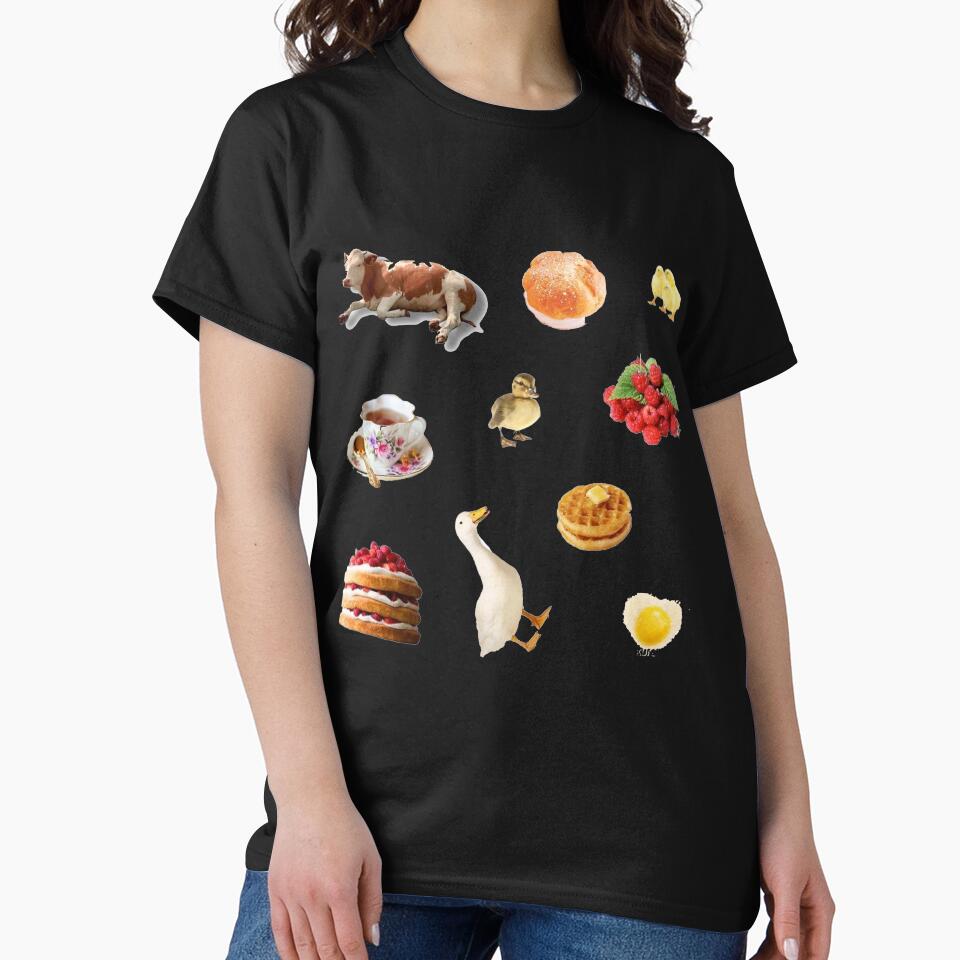 Farm animals and breakfast food meme, Farm animals and breakfast foods tickers, Farm animals and breakfast food shirt For Mom Dad Kids by yota habi