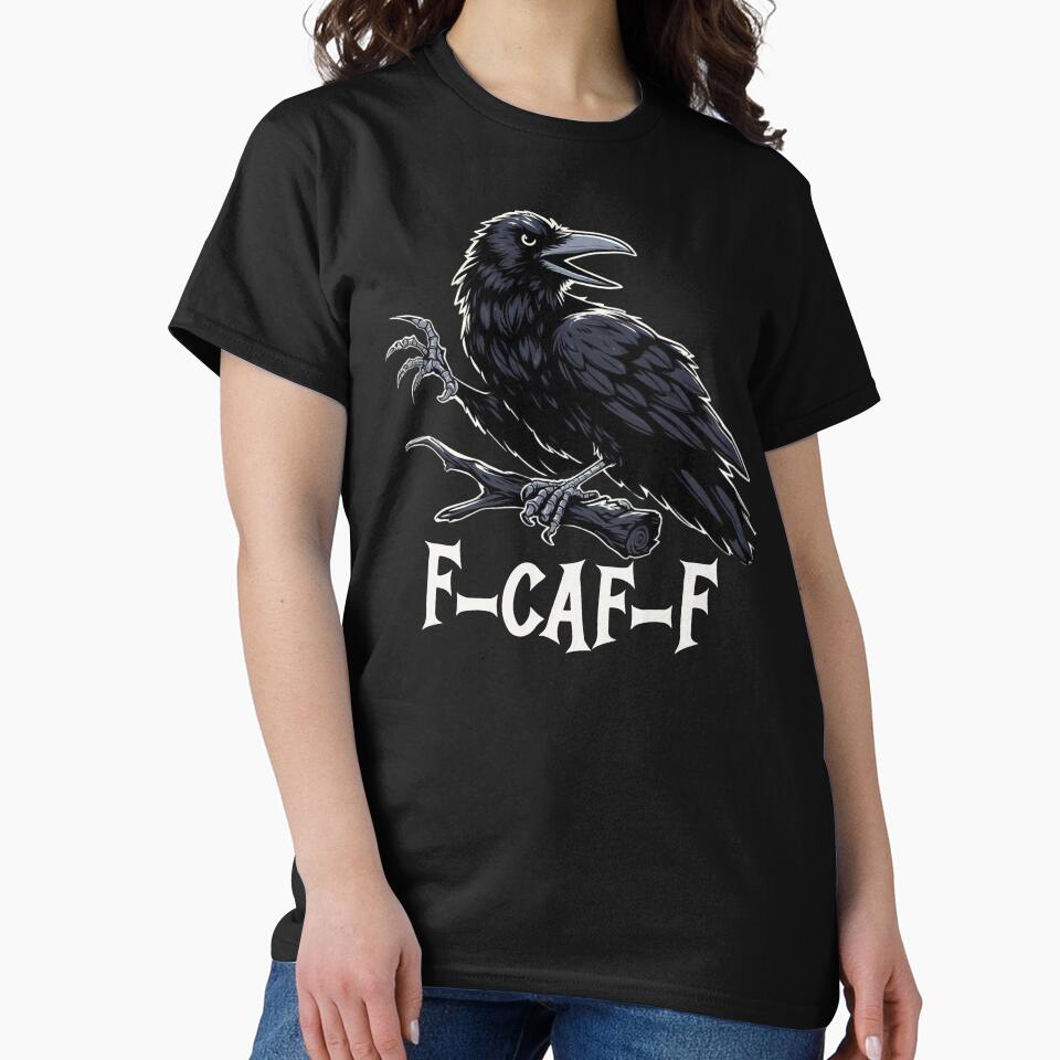 F-Caw-F Raven Crow - Vintage Gothic Bird Pun by ArtDesignMC