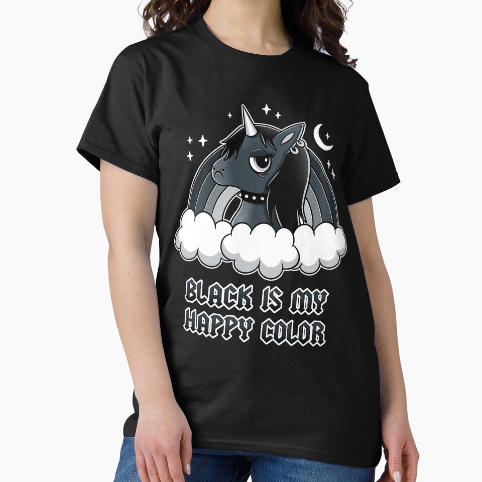 Black Unicorn by Paula García T-Shirts