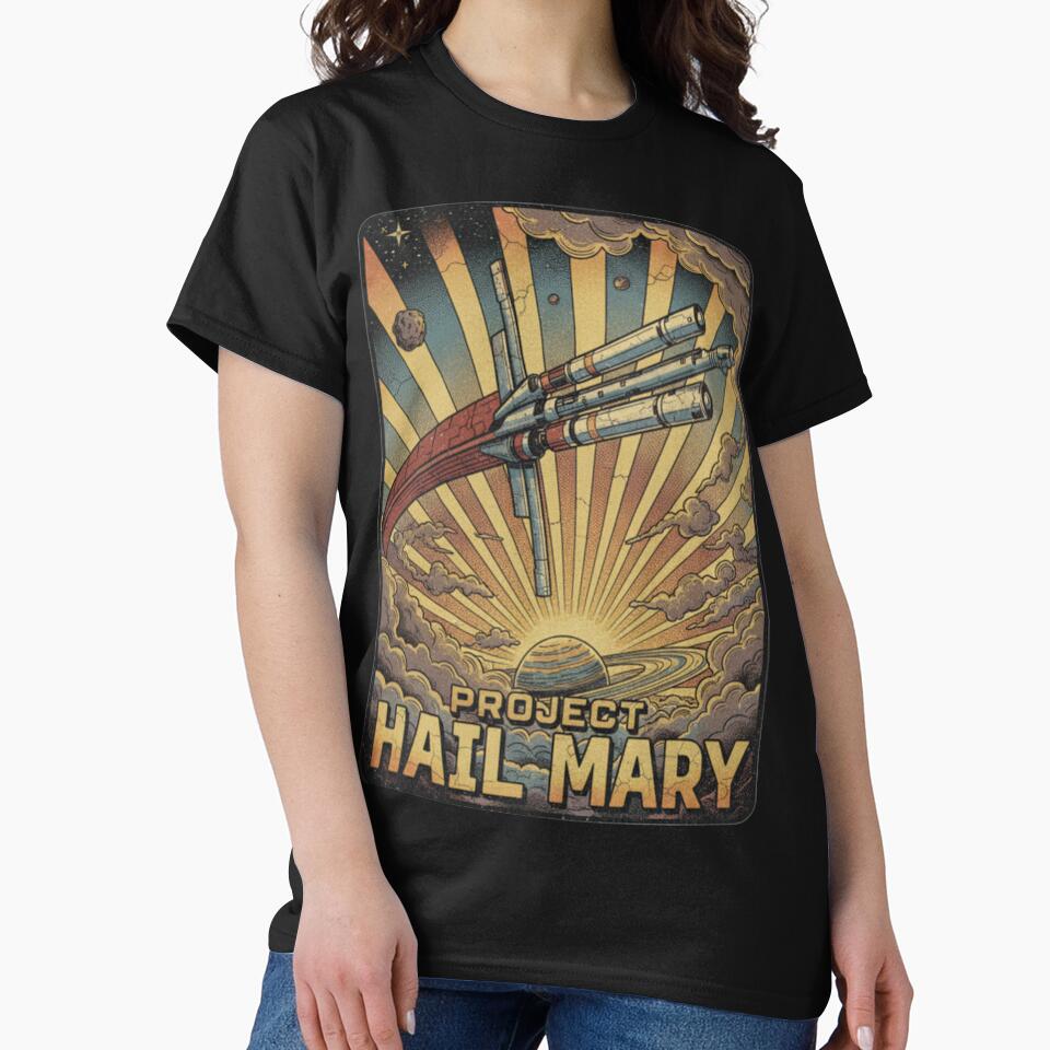 Project Hail Mary Retro Space Mission Shirt, Astrophage Sci Fi Book Poster Tee by LBERRA