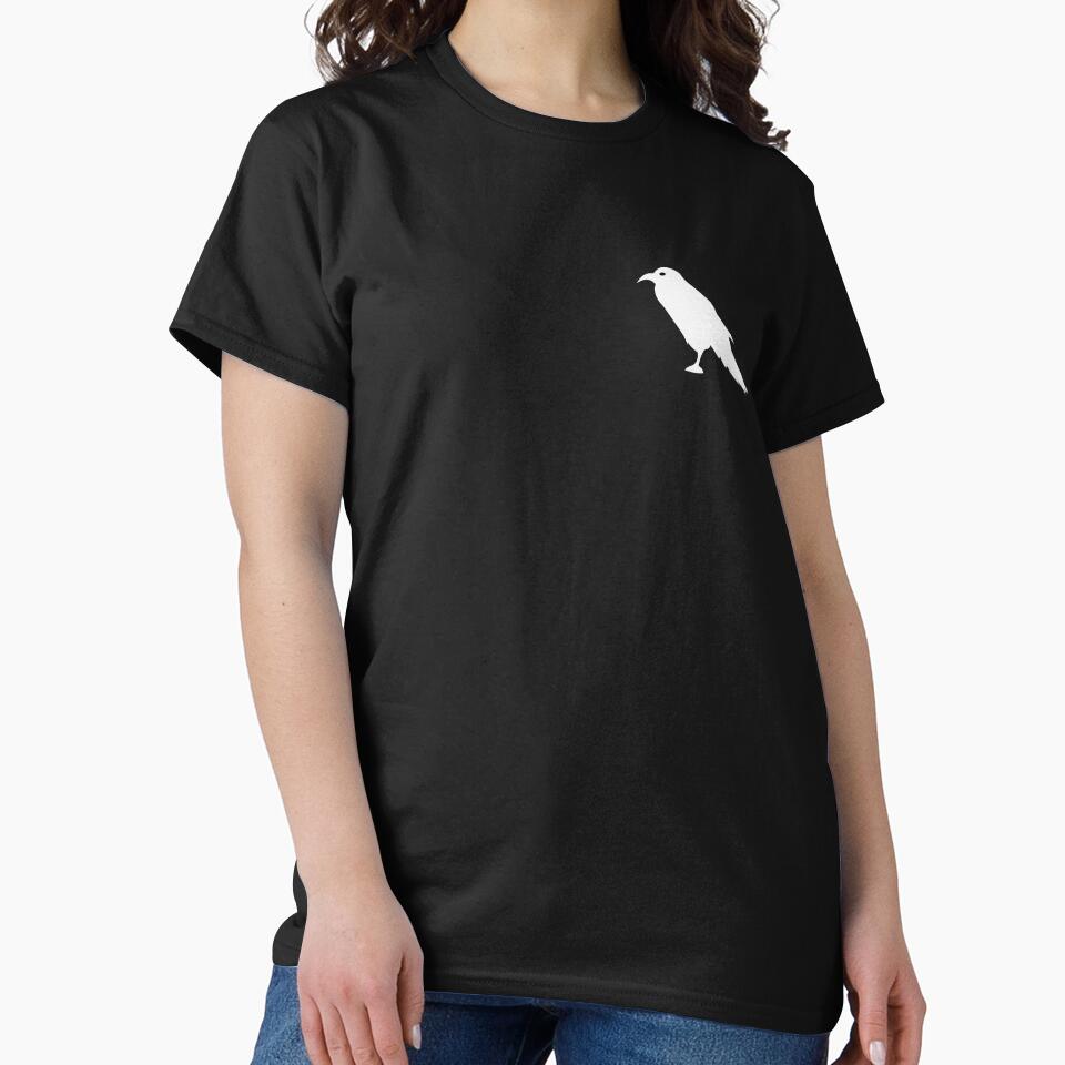Small White Crow T-shirt by Green Corner