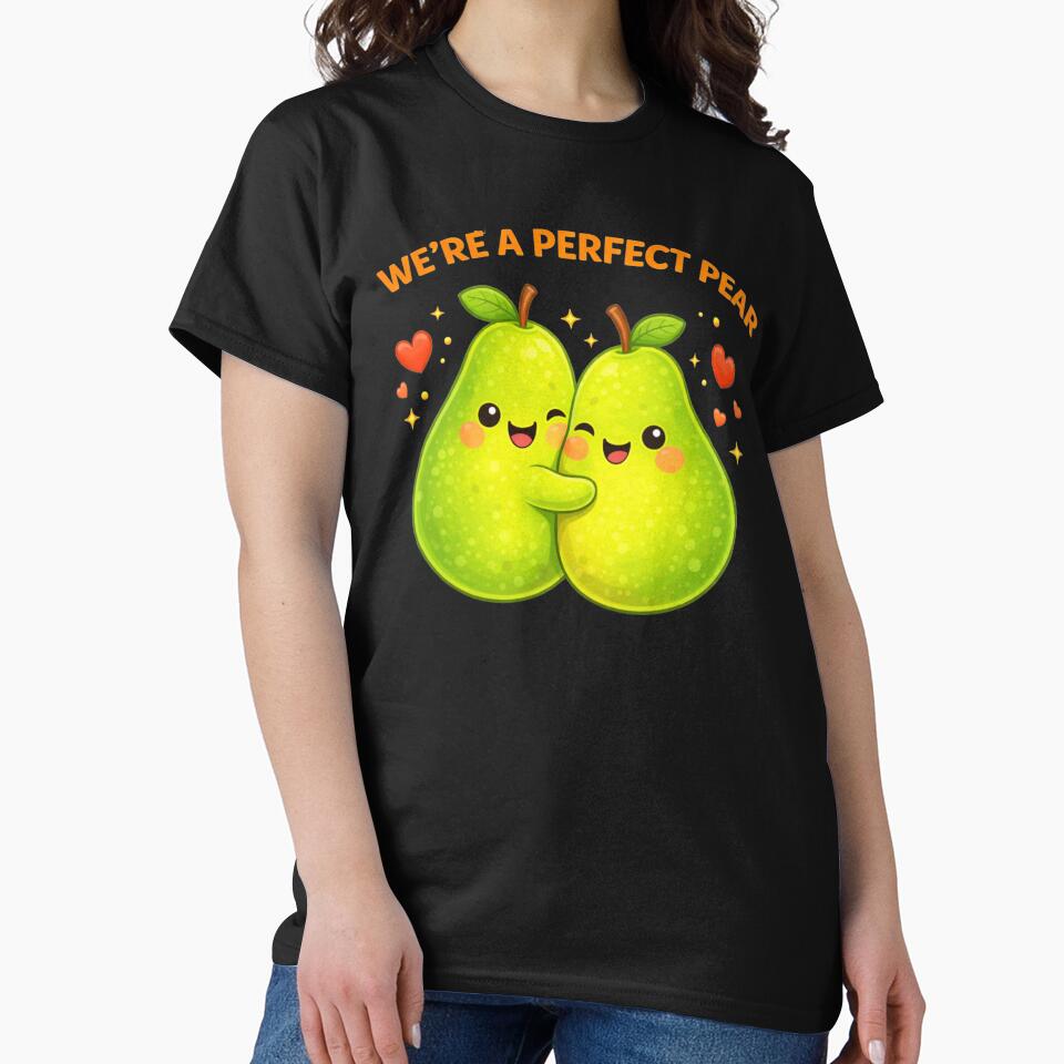 We’re a Perfect Pear Cute Pun by Papier Atelier Art