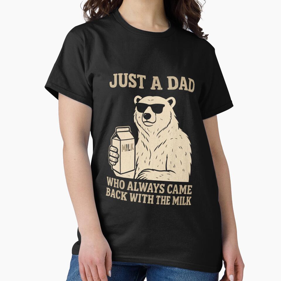 Just A Dad Who Always Came Back With The Milk Polar Bear fathers day by salmzouriart
