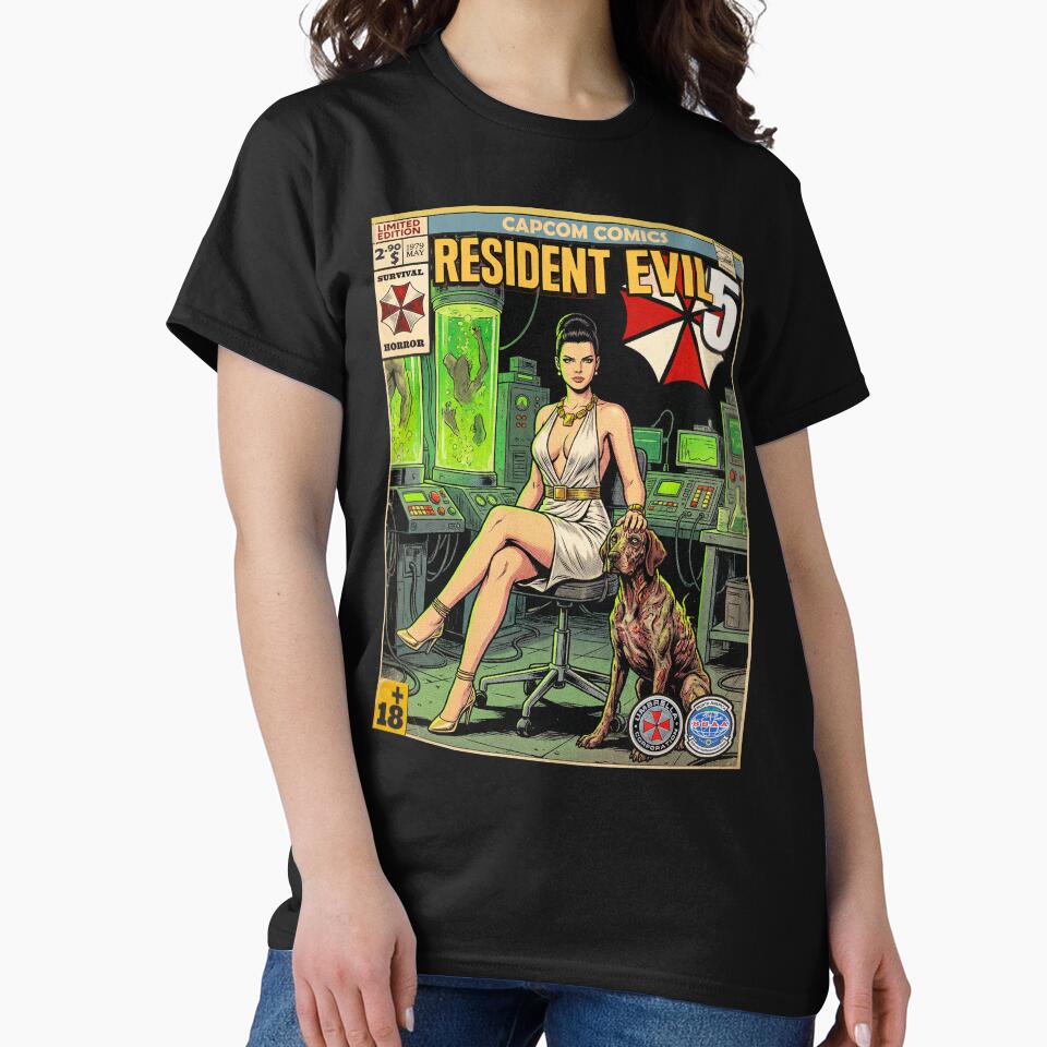 Resident Evil 5 Excella Gionne Classic Comic Cover Retro Gaming Art by Back2Collage