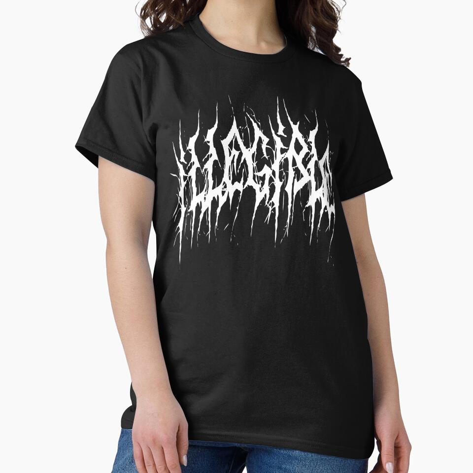 "Illegible" Funny Death Metal Logo by lmzgraphics