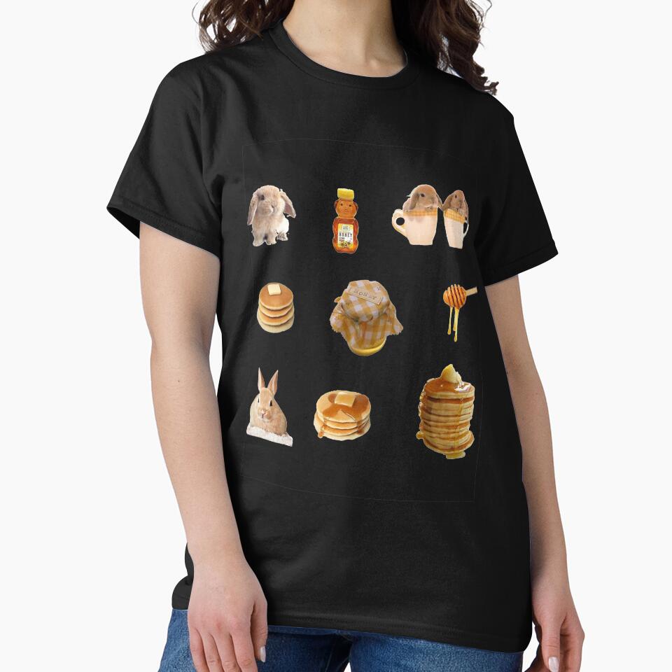 Kawaii cottagecore bunny honey and pancakes meme, Kawaii cottagecore bunny honey and pancakes stickers, Kawaii cottagecore bunny honey and pancakes shirt For Mom Dad Kids by yota habi