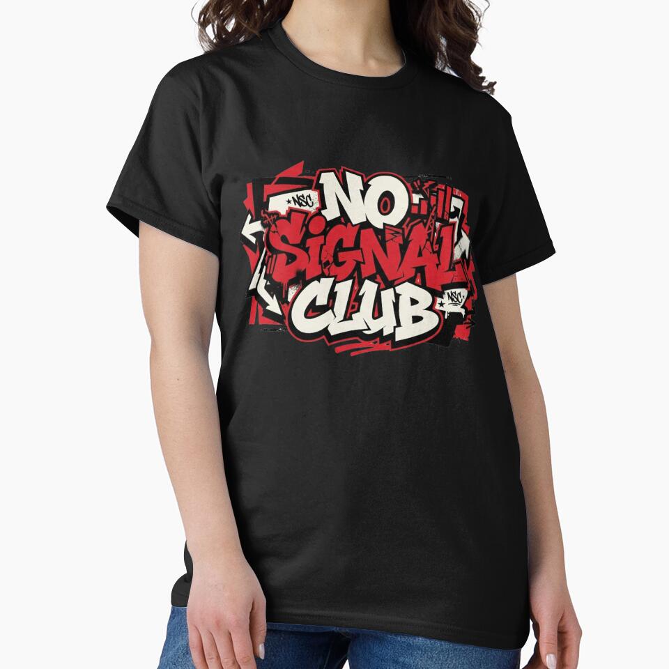 No Signal Club Streetwear Graphic by Quiet Mode Studio