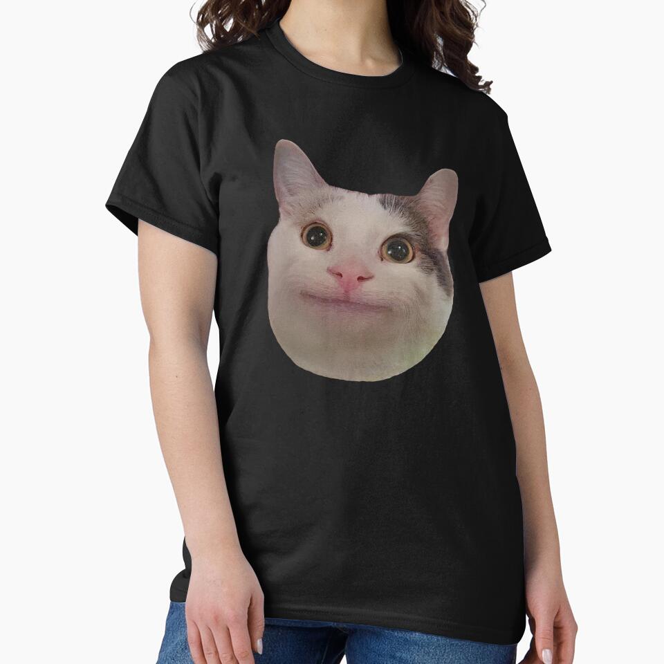 Beluga Cat Meme Face Smiling by fomodesigns