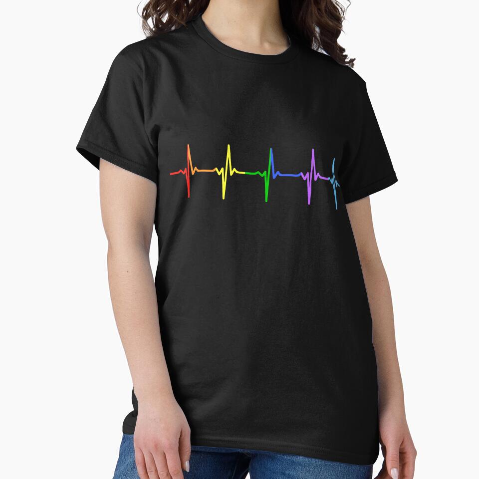 Rainbow Pulse Hearbeat LGBT by thingsandthings
