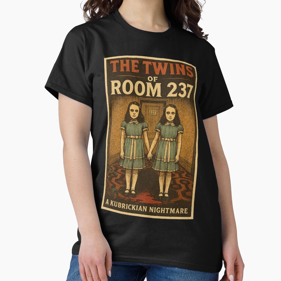The Twins of Room 237 – Retro psychological horror fan art by elsotanodelcine