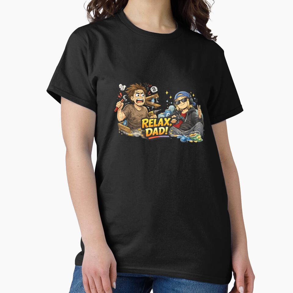 Relax Dad Funny Gamer Cartoon Design by mvm-shop