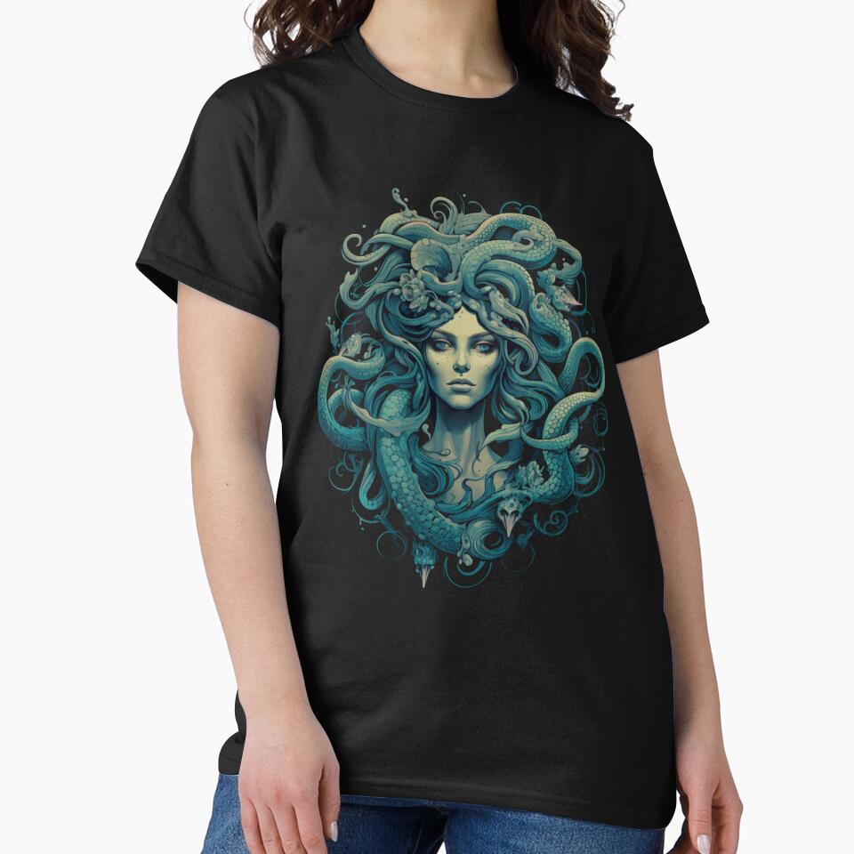 Retro Design Medusa Greek Mythology by Chmielayka