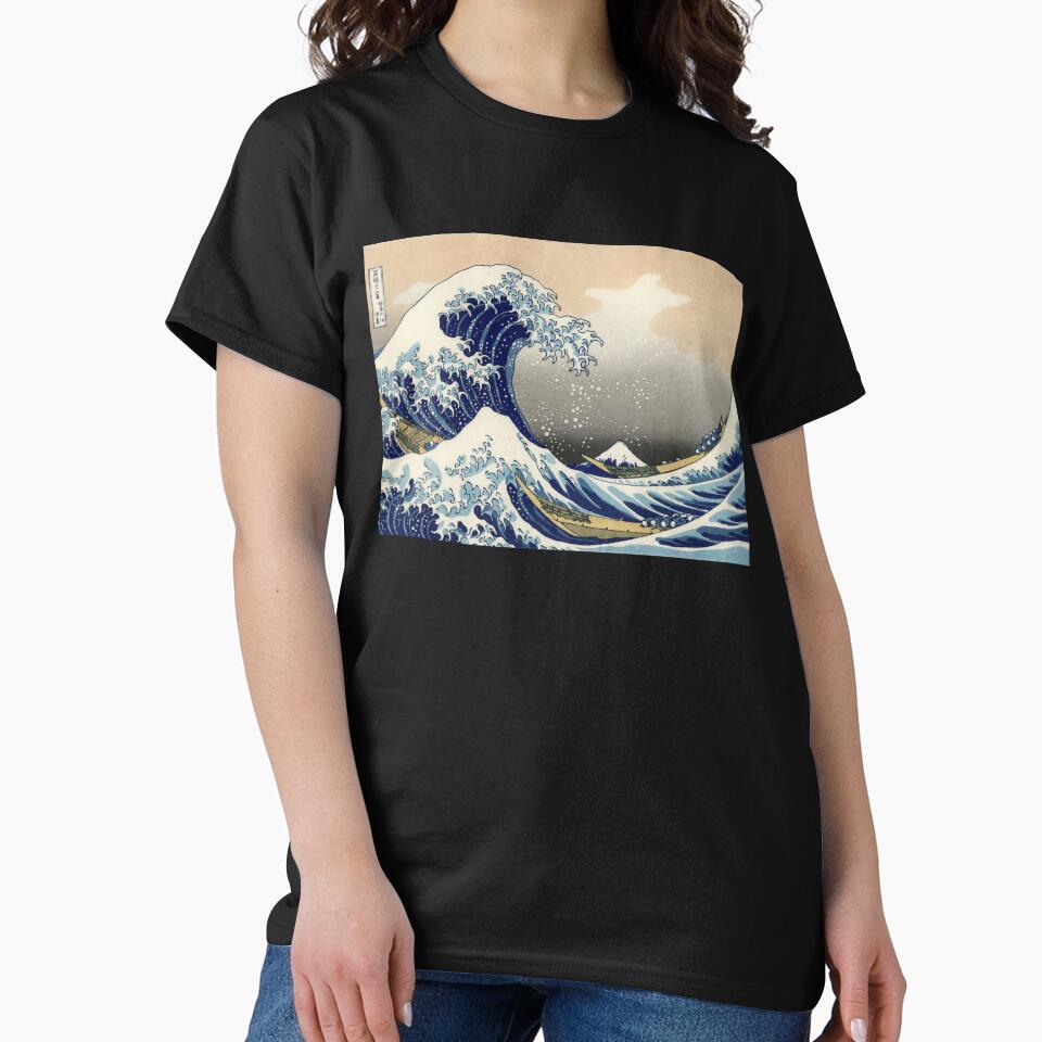 Graphic Ocean Wave Gift Hokusai Japanese Wave Design With The Great Wave Off Kanagawa Art by Classic Visions Gallery