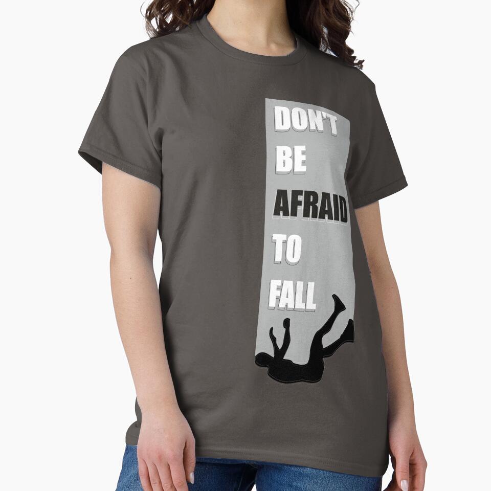 Don’t Be Afraid to Fall – Motivational Quote Art for Courage & Growth by AvroopasCosmos