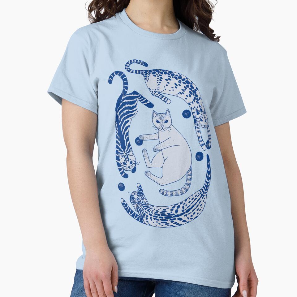 Playful gatines (blue) by blursbyai