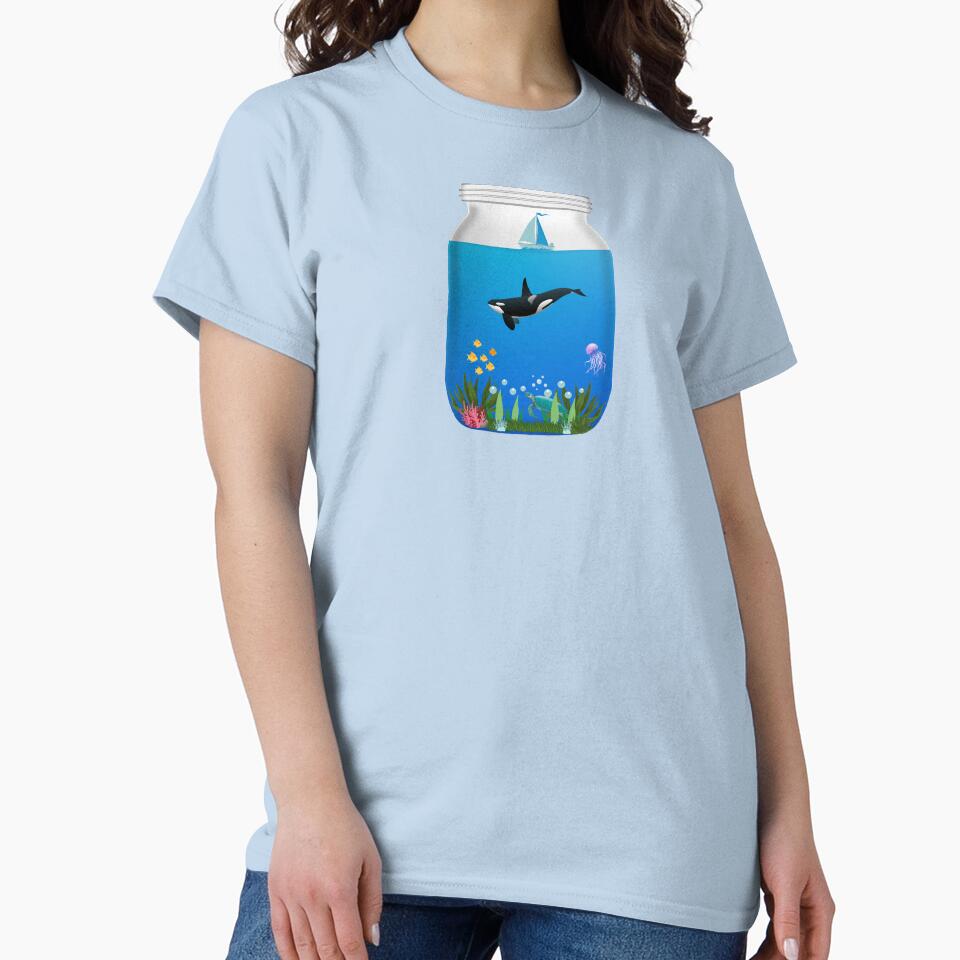 Sea world in a jar - Kawaii by LukjanovArt