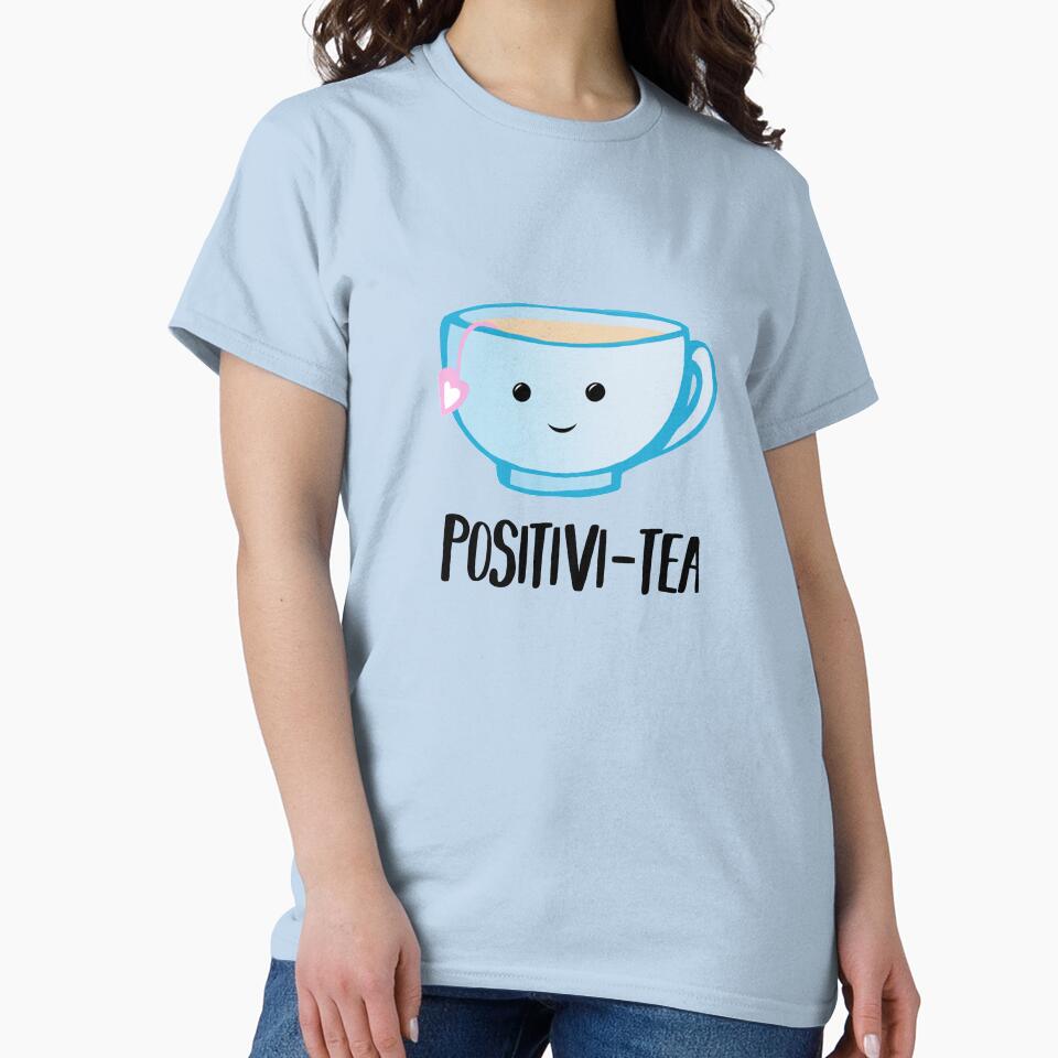 Positivi-TEA - Positivity - Good Luck Pun - Valentines Pun - Birthday Pun - Anniversary Pun - Tea Pun - Cute - Motivational Pun - Tea Cup by JTBeginning-x