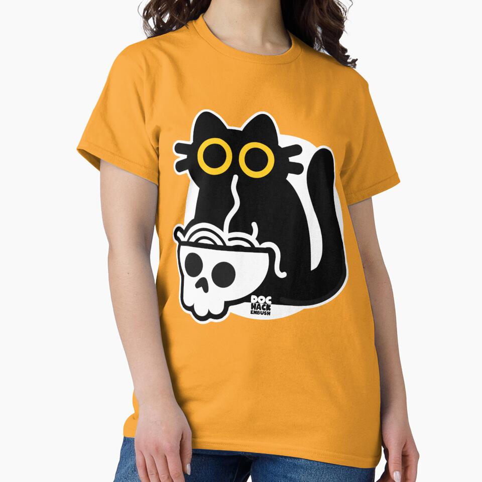 Skull Bowl Noodle Kitty by DocHackenbush