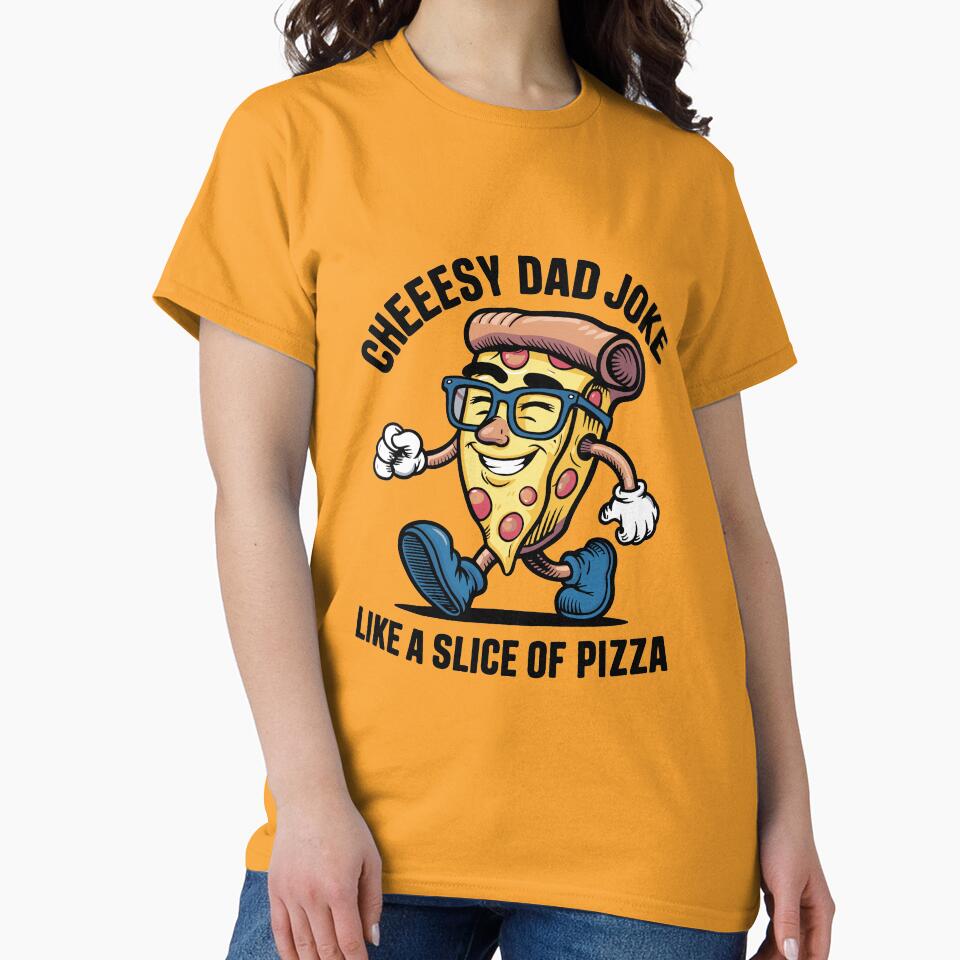 Cheesy Dad Jokes Slice of Pizza Walk by DreamVibeShirt