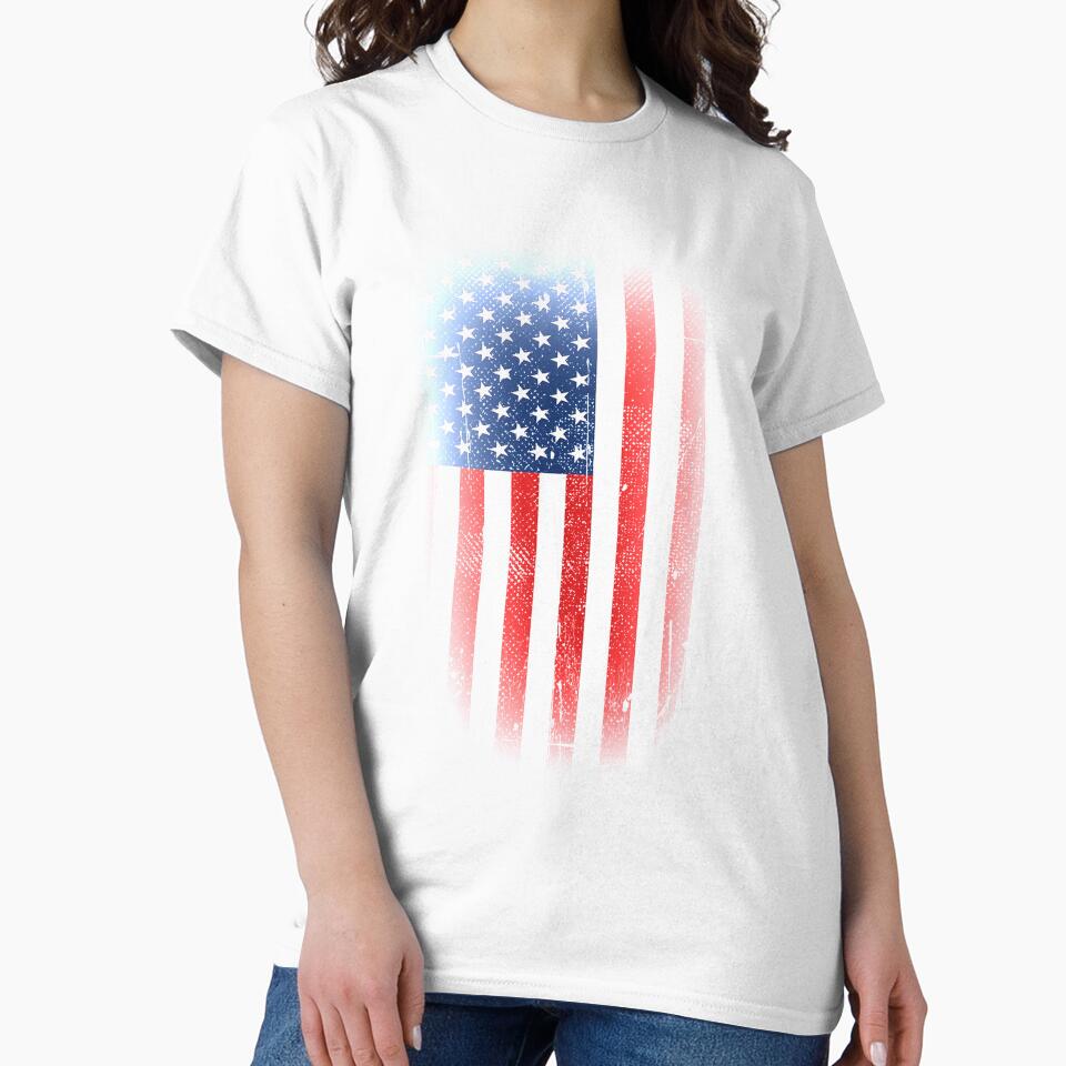 Faded USA Flag T-Shirt for Men and Women by AllStarMerch