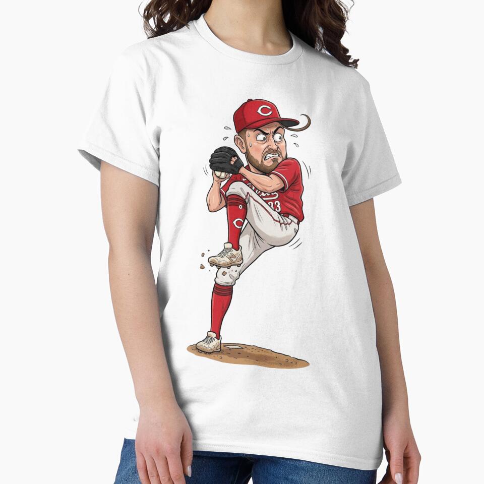 Graham Ashcraft: The Beast from the Mound - Cartoon Baseball Caricature by artsdylan